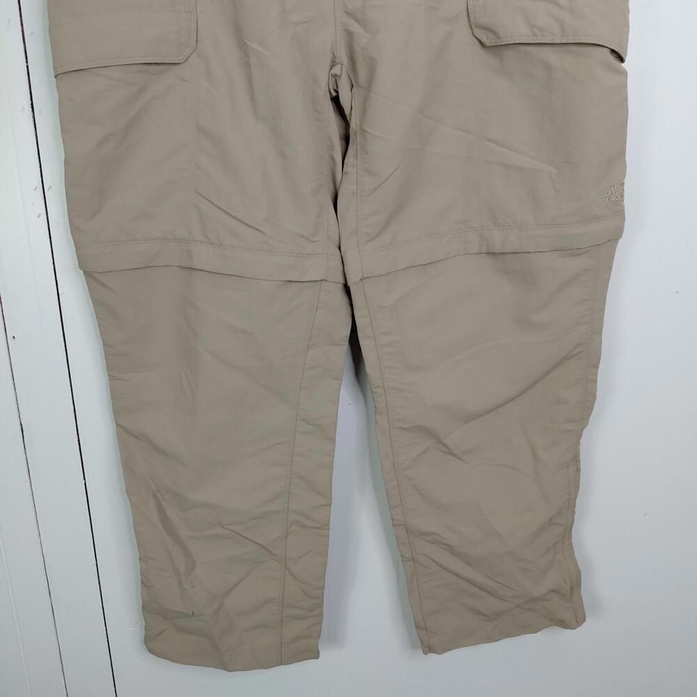 North Face Pants Mens XXL Convertible Hiking Khaki Utility Pockets Gorpcore - Picture 8 of 10